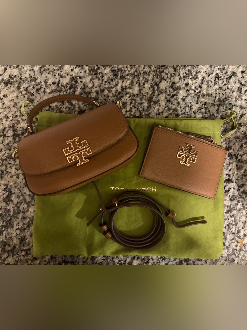 Tory Burch Tan/Brown Leather Crossbody with Card Case - Picture 3 of 13